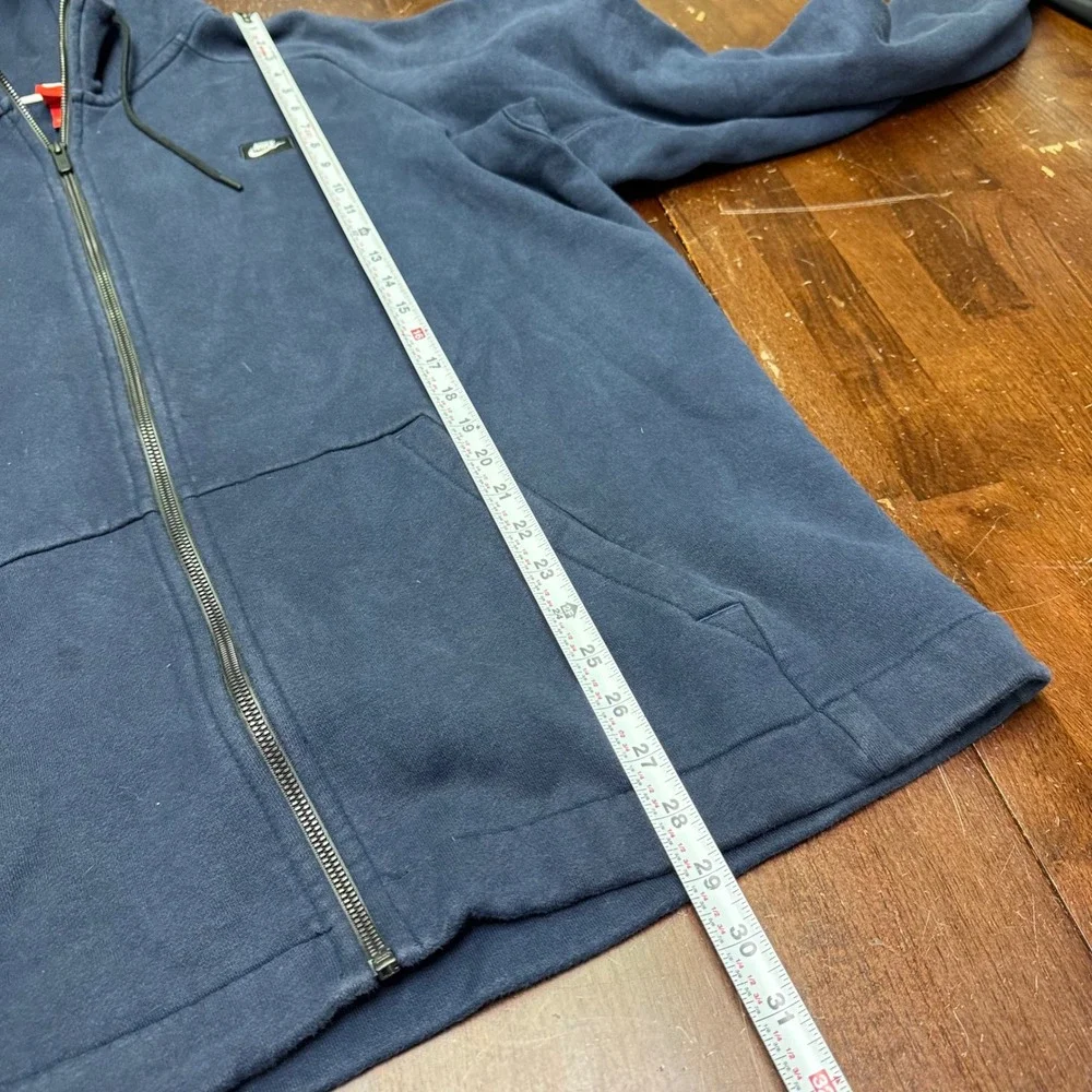 Nike Full Zip Hoodie Mens XXL Navy Blue Sportswear Fleece 835858-451